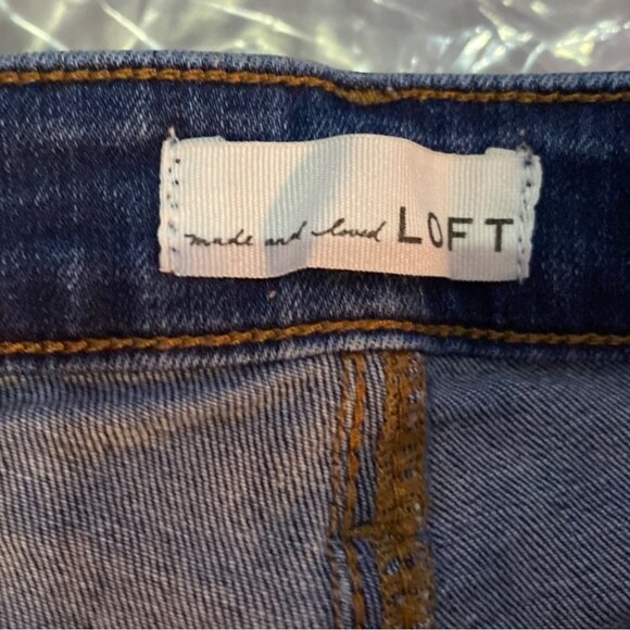LOFT Womens Jeans Size 26/2 Skinny Ankle Low Rise Blue Denim Casual Y2K Pockets - Picture 3 of 13